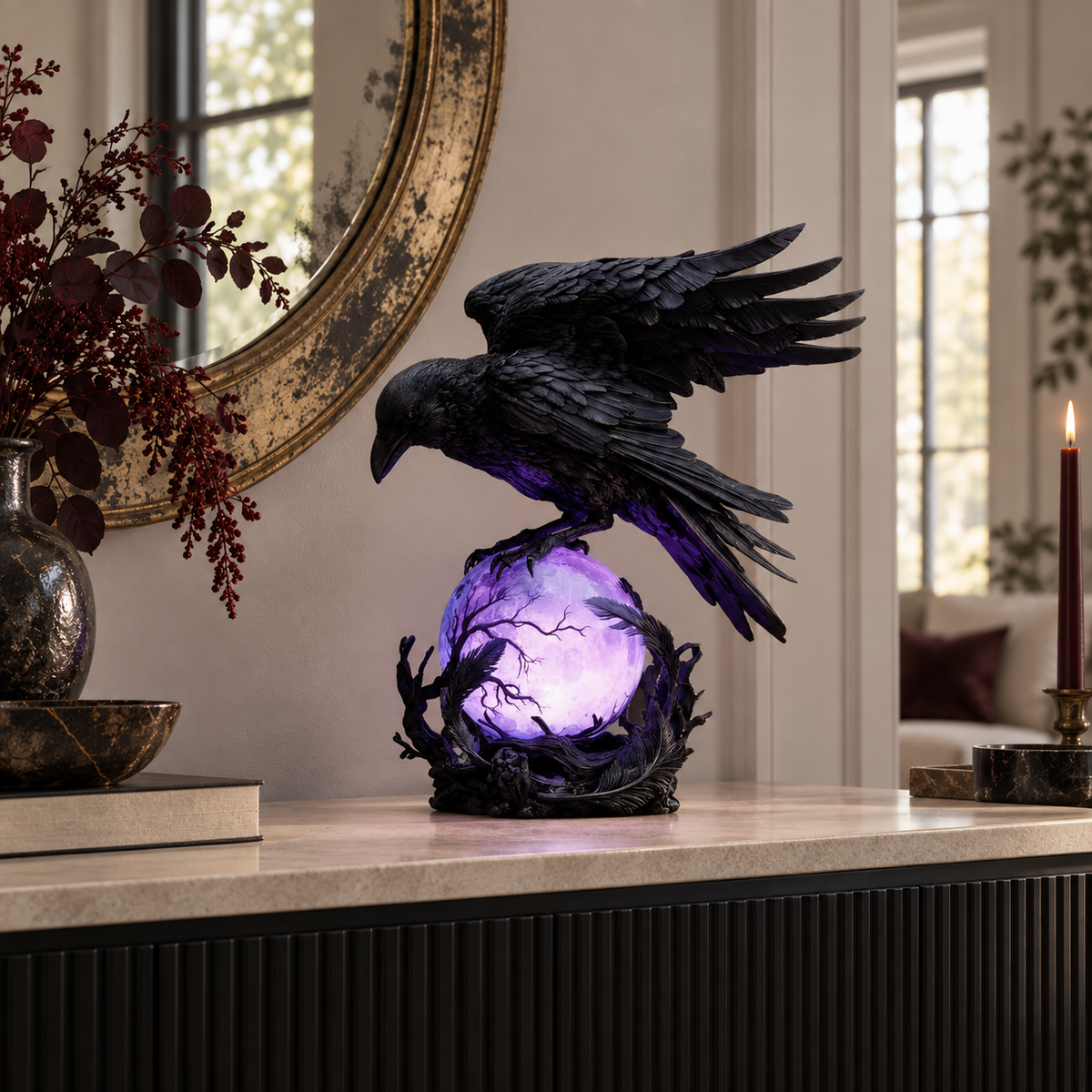 Nocturne™ – Raven Orb Lamp
