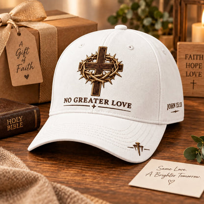 ✝️ John 15:13 “No Greater Love” Christian Cap ✨ Wear a Daily Reminder of Faith, Sacrifice, and the Love That Gave Everything.