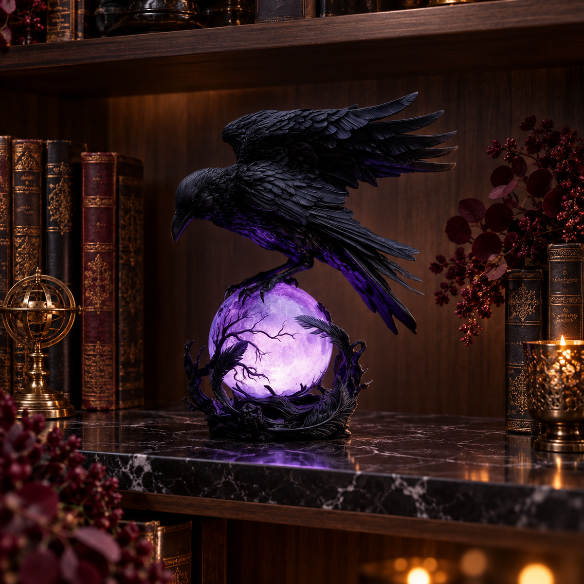 Nocturne™ – Raven Orb Lamp