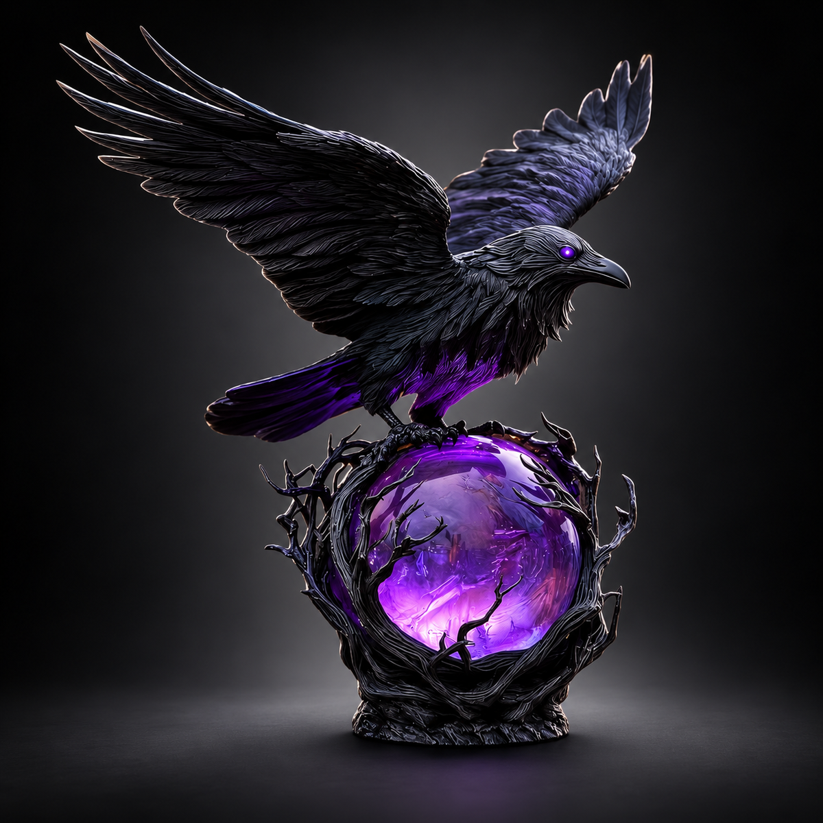 The Raven’s Oracle™ — Purple Orb Accent Lamp