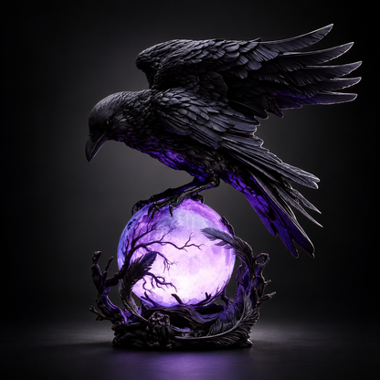 The Raven’s Oracle™ — Purple Orb Accent Lamp