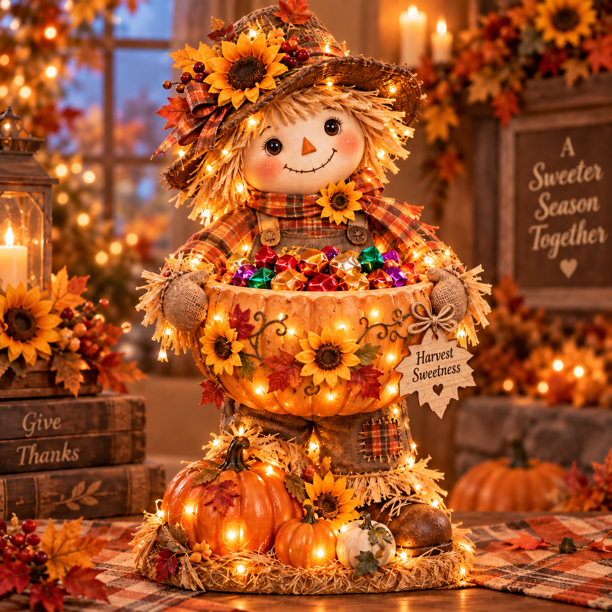 🔥 Limited-Time 49% OFF –– Lighted Scarecrow Candy Bowl