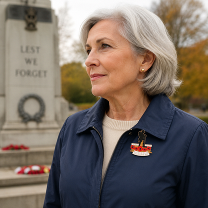 Red Poppy Remembrance Brooch – All Gave Some, Some Gave All