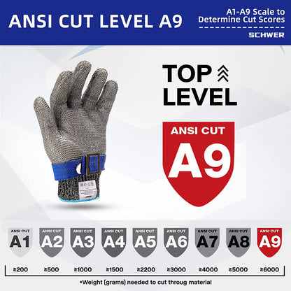 🧤 Stainless Steel Mesh Glove – Highest A9 cut level – Perfect for butchers & chefs – no more knife accidents! 🔪🚫