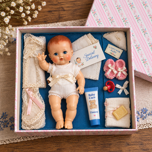 Vintage Baby Doll Gift Box Set