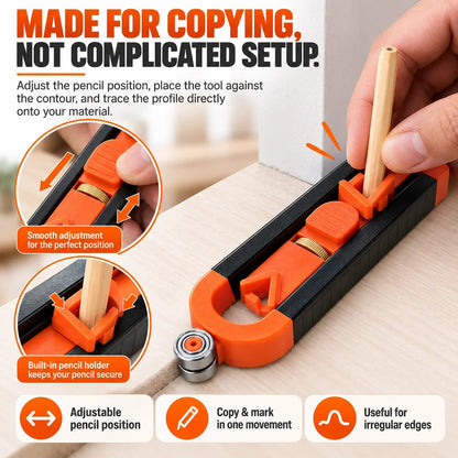 📐Contour Gauge Scribe Tool with Lock🏠