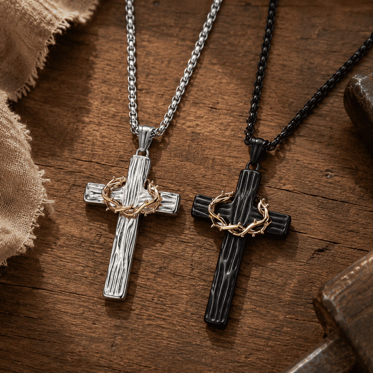✝️ 100% Handmade Crown Of Thorns Cross Necklace (𝐃𝐚𝐧𝐢𝐞𝐥 𝐁𝐫𝐨𝐨𝐤𝐬 𝐇𝐚𝐧𝐝𝐦𝐚𝐝𝐞®)