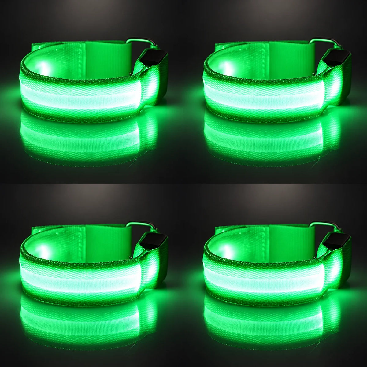 🐎 Horse Led Leg Straps – 4 Pack | Rechargeable-look Night Riding Safety Lights ✨