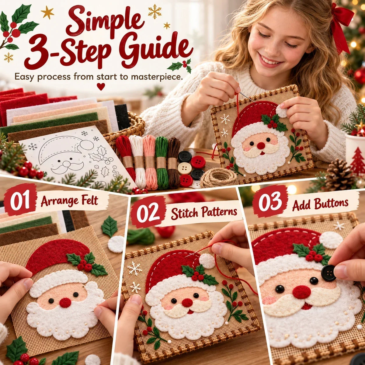 🎄✨Christmas DIY Fabric Weaving Friendship Kit - 🧵 Create Something Special Together! 💕