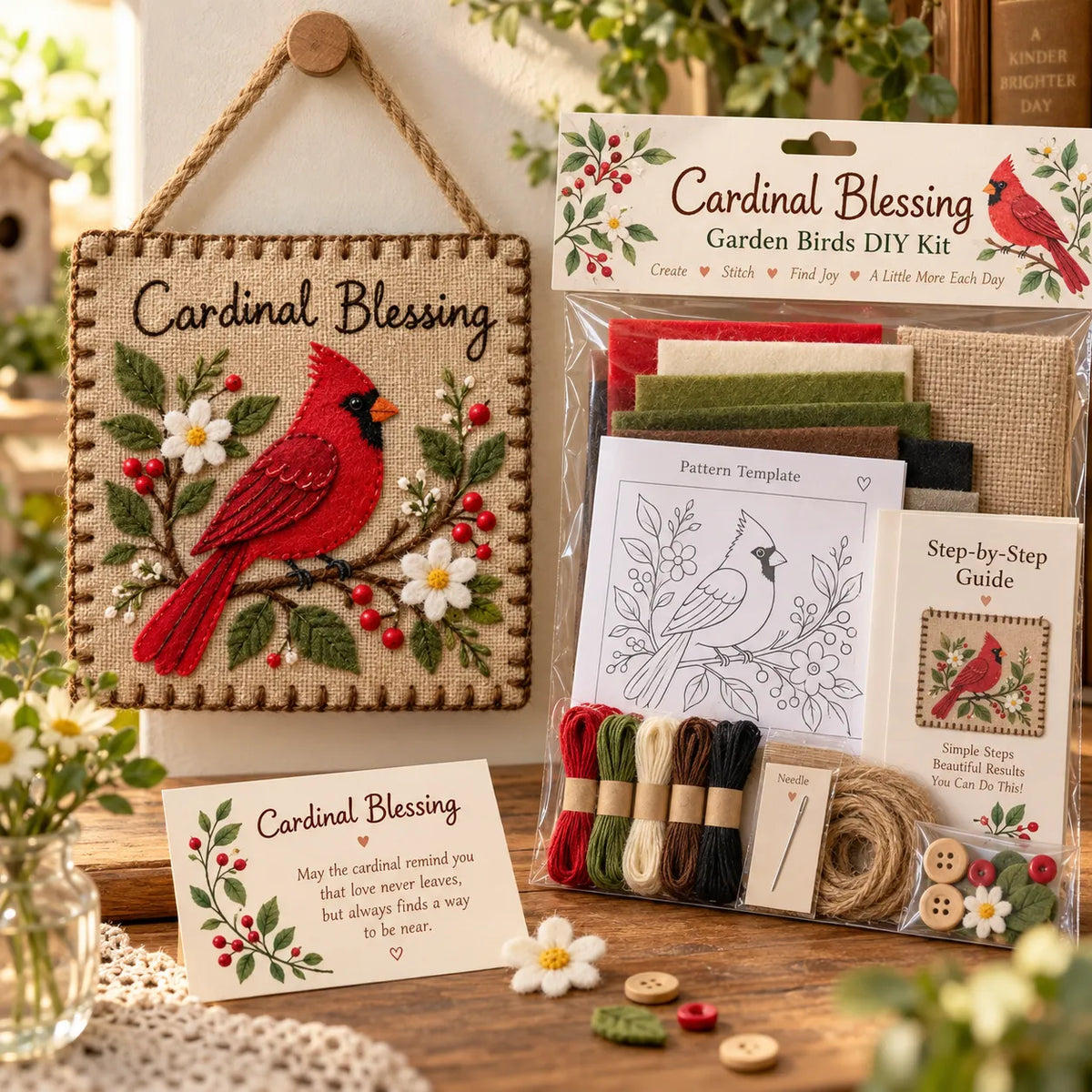 🐦 Garden Birds Fabric Weaving Kit