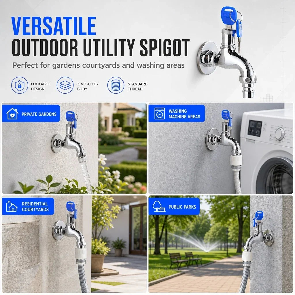 🔐 Lockable Outdoor Water Faucet
