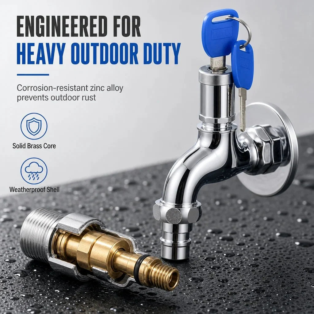 🔐 Lockable Outdoor Water Faucet