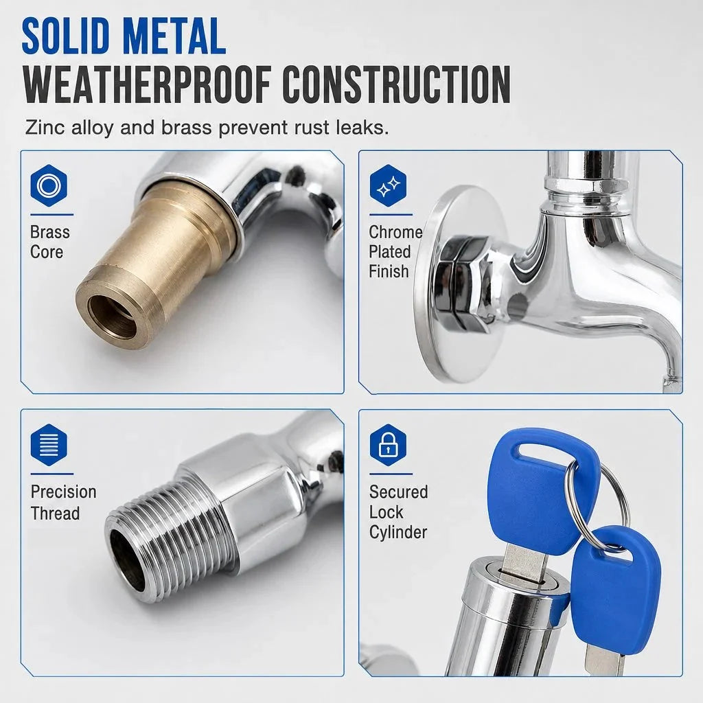 🔐 Lockable Outdoor Water Faucet