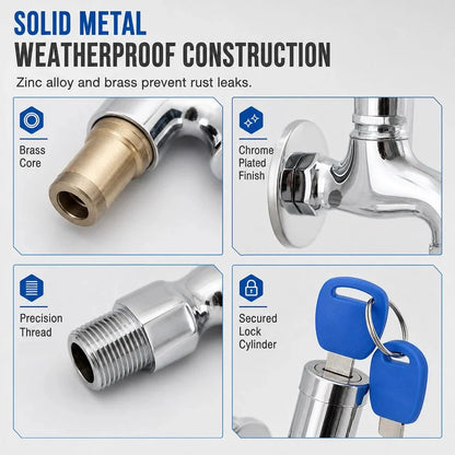 🔐 Lockable Outdoor Water Faucet