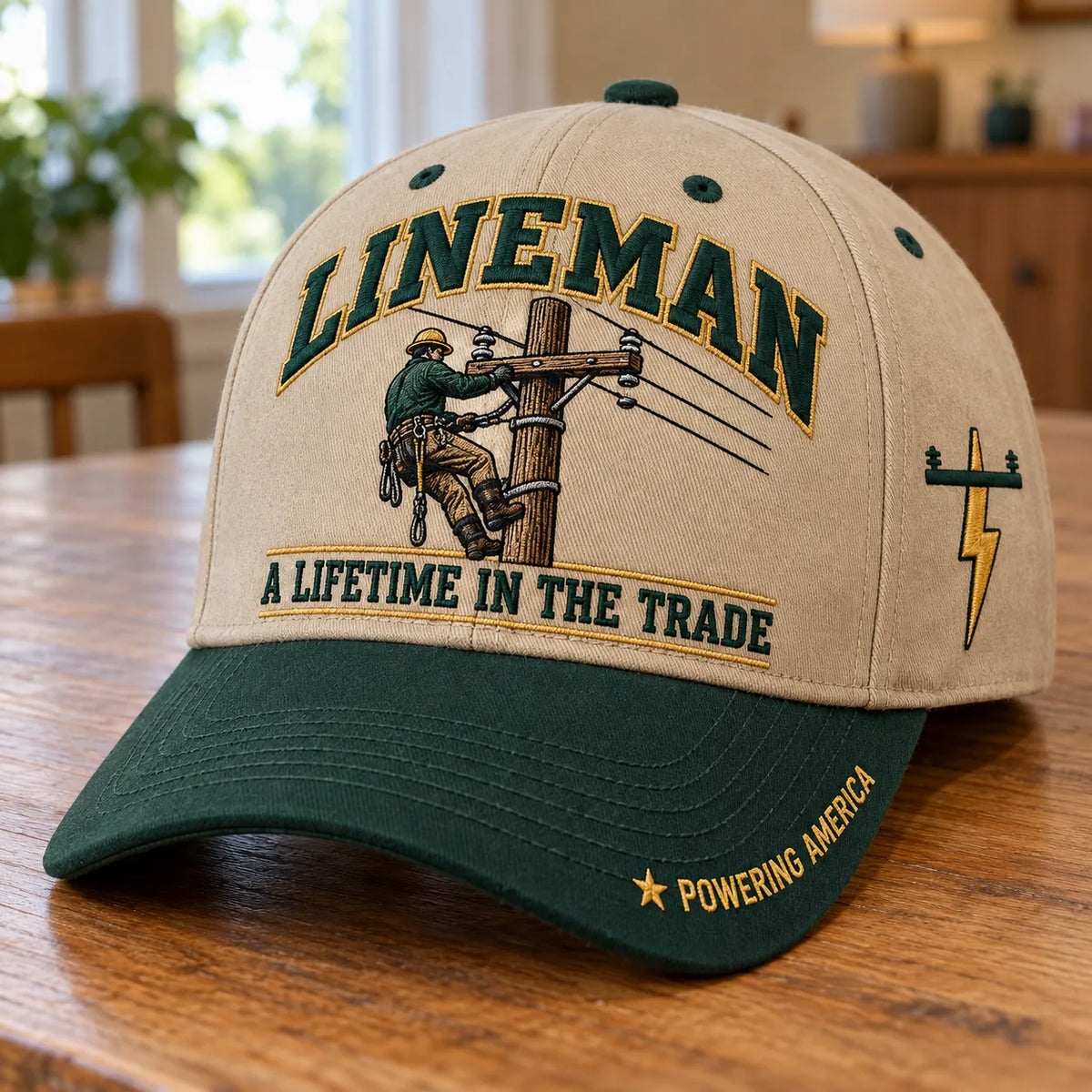 ⚡ Lineman A Lifetime In The Trade Powering America Baseball Cap