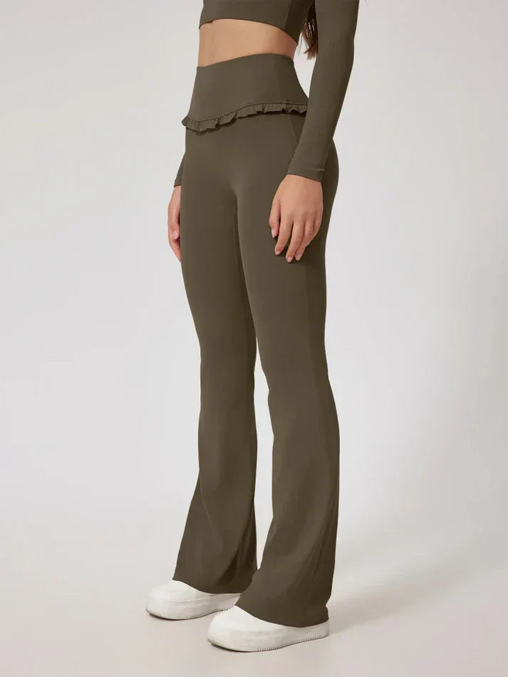 Cute Ruffle Flared Leggings