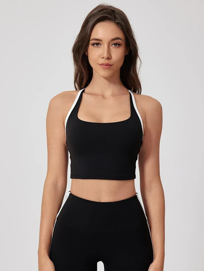 Color-Blocked Stripes Bra