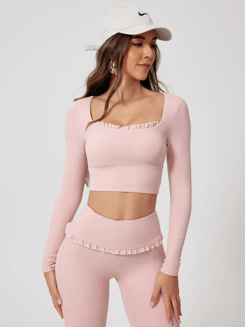 Cute Ruffle Long Sleeve Top