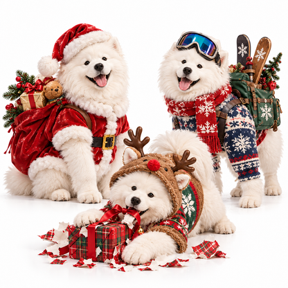 24-Day Samoyed Christmas Collectible Gift Set – Fluffy Trouble Makers