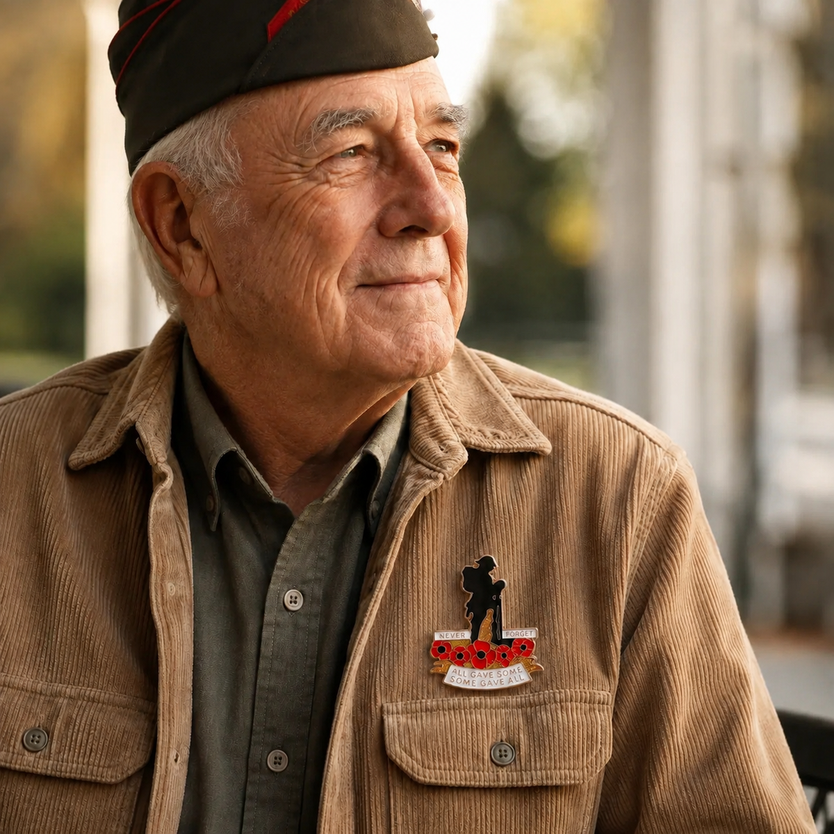Red Poppy Remembrance Brooch – All Gave Some, Some Gave All