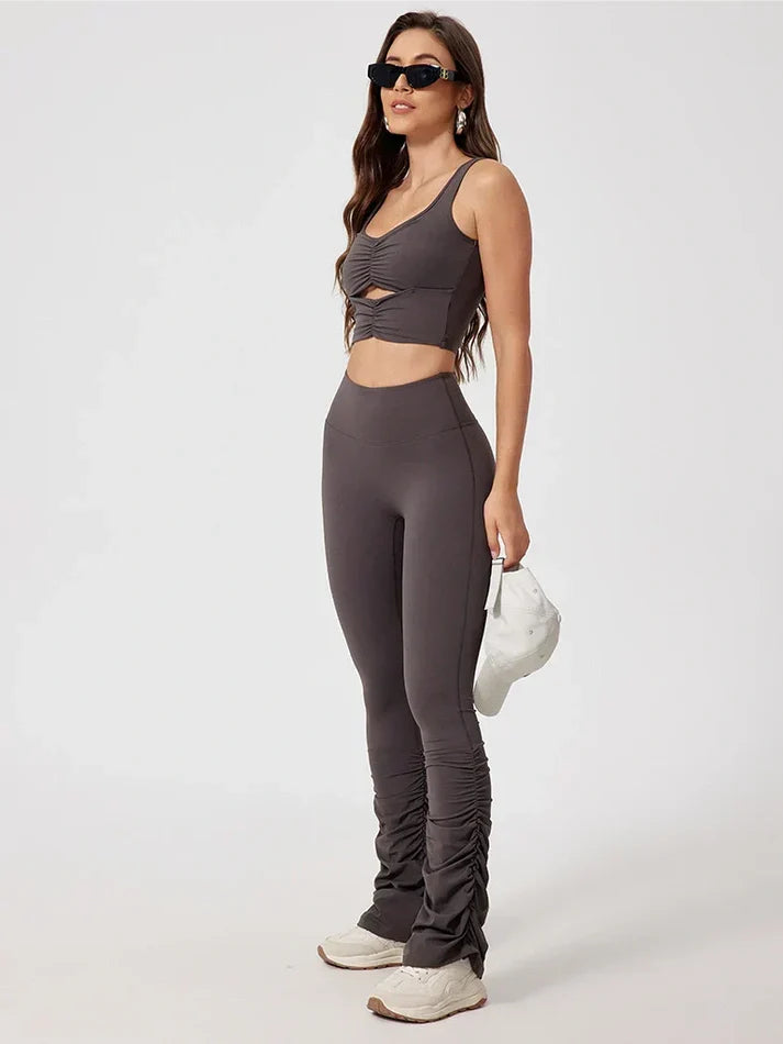 Cut-Out Ruched Bra