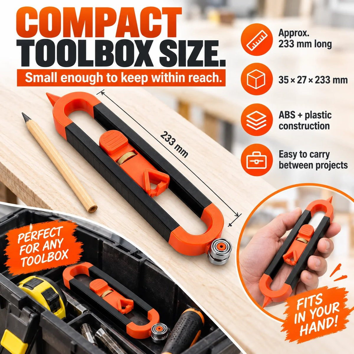 📐Contour Gauge Scribe Tool with Lock🏠
