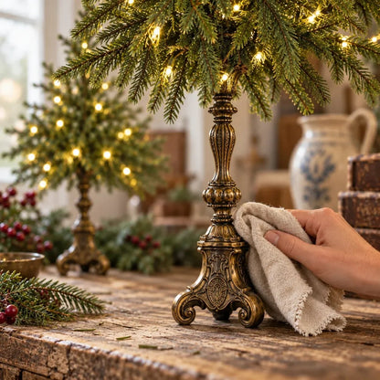 🎄🌙 Vintage Lighted Norfolk Pine Trees